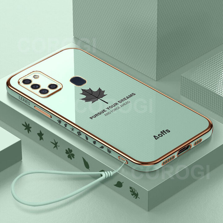 For%20Samsung%20Galaxy%20A21s%20Back%20Cover%20with%20Lanyard%20Fashion%20Shiny%20Plating%20Maple%20Leaf%20Design%20Camera%20Lens%20Protection%20Square%20Edge%20Soft%20Silicone%20Protective%20Phone%20Case%20-%20Image%202
