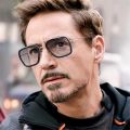 Luxury Metal Frame Square Iron Man Sun Glasses Eyeglasses for Men Women Tony Stark Sunglasses Spider-Man Sun Glasses. 