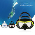 Men Women Anti-fog UV400 Protection Single Window Diving Mask Snorkeling Mask Scuba Swimming Mask Goggle Tempered Glass Lens Flexible Silicone Skirt PC Frame Adults. 