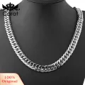 Carat Club Necklace Men's Titanium Steel Hip Hop Style Necklace Wide Chain Lustrous Hypoallergenic Jewelry for Club Party Buyers' Favorite Metal Jewelry. 