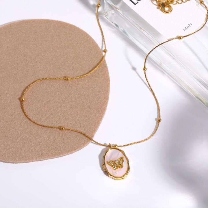 Vintage%20Pendant%20Necklace%20High-Quality%20Embedded%20Plated%20Photo%20Album%20Locket%20Adjustable%20Chain%20Aesthetic%20Butterfly%20Necklace%20for%20Women's%20Jewelry%20Dress%20Accessorizing%20Keepsake%20Necklace%20Jewelry%20Collector%20Sentimental%20Gift%20-%20Image%209
