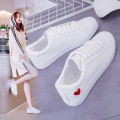 Korean white rubber sneakers shoes for women Flats running women shoes Ladies shoes Sneakers on sale ( add 1 size bigger). 