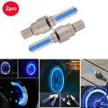 2 PCS Bicycle Valve Light Dust Cup Lights Bike Car Rim Lights Cycle Tyre Light With Batteries Riderz Bicycle Accessories Cycle Parts Equipment. 