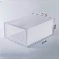 ZDEPT.Thickened transparent shoe box Set of 6 Plastic shoe storage box Flip drawer style Shoe box. 