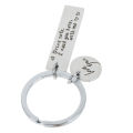 Drive safely I need you here with me engraved keychain charm car key ring. 