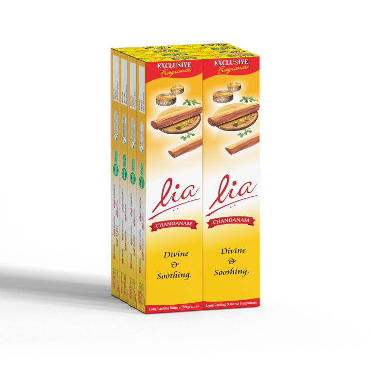 Lia Incense Sticks - Chandanam  (Sandalwood) - 6 Packets