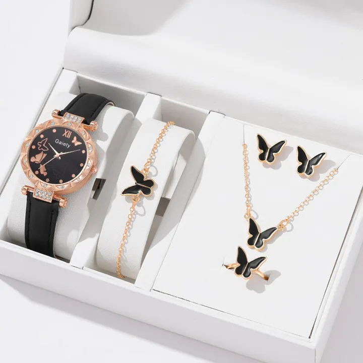 LooKeo%20Mall%20Stylish%20New%20Ladies%206pcs%20Luxury%20Butterfly%20Leather%20strap%20Set%20Watch%20Women%20Ring%20Necklace%20Earrings%20Bracelet%20Set%20Watches%20For%20Girls%20-%20Image%207