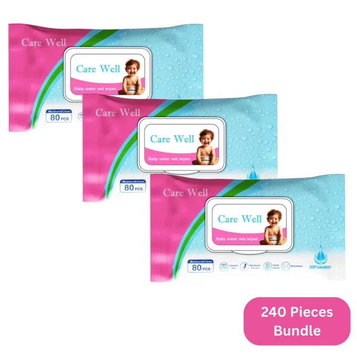Care well | Baby Wipes | 240 Pieces Bundle