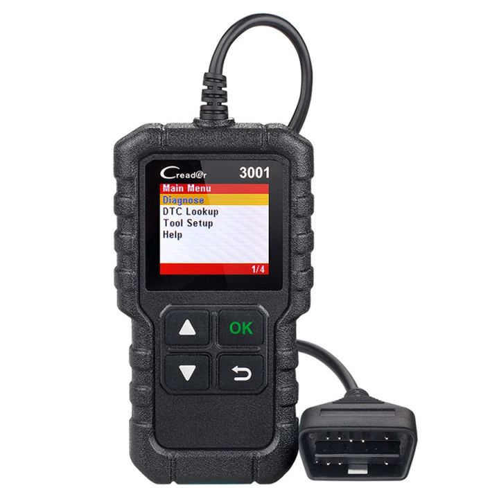 (New) Launch Creader CR3001 Car Color Screen Code Reader OBD2 Fault ...