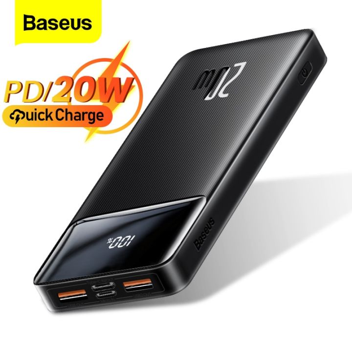 Baseus Bipow 20,000mAh Digital Display 20W Fast Charging Power Bank For Phone, Laptop & Other Devices