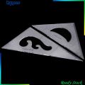 Pack of 2 Triangular Ruler Set, 30/60 and 45/90 Triangles, Set Squares, Geometry Ruler Precise Imperial Graduation Drafting Drawing Measuring Rulers. 