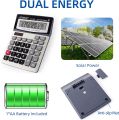 Large 14-Digit Joinus JS-705 LCD Display Desktop Calculator with Check & Correct Function, Solar Battery Dual Power Calculator, Large Computer Keys Electronics Calculator for Office School Calculating. 