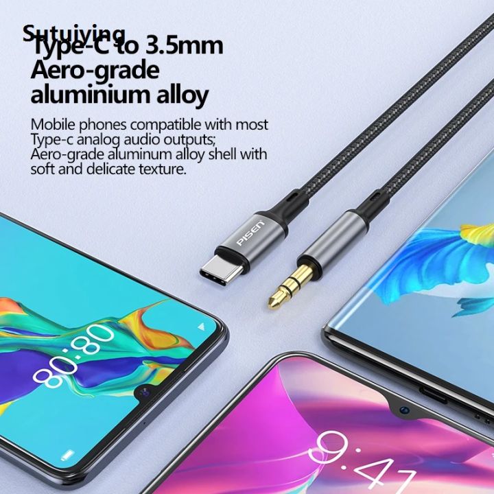 Sutuiying%20PISEN%20USB%20Type%20C%20To%203.5mm%20Jack%20Male%20Aux%20Audio%20Cable%20For%20Car%20Speaker%20Original%20Headphone%20Adapter%20For%20Samsung%20Huawei%20Xiaomi%20TV%20Box%20Wire%20Cord%20-%20Image%204