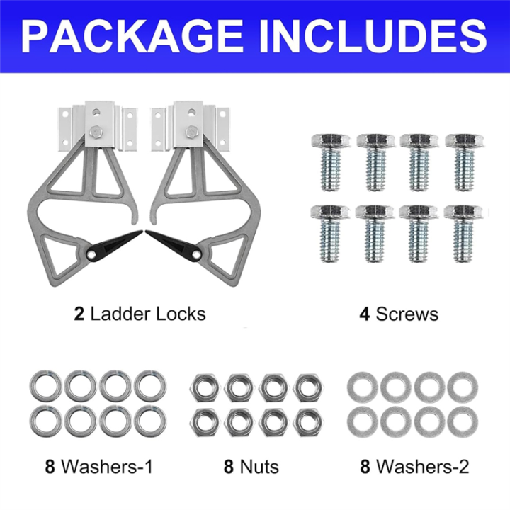 2 Piece Extension Ladder Locks As Shown Aluminum Alloy Compatible with ...