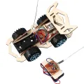 DIY RC Car Toys Assembly Wooden Building Vehicle Toys Racing Car Toy Scientific Experiment Model Kits Gift for Kids. 