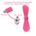 Cell Phone Fans Type C Micro USB Cooler Handheld CellPhone Cooling Small Fan J60A. 