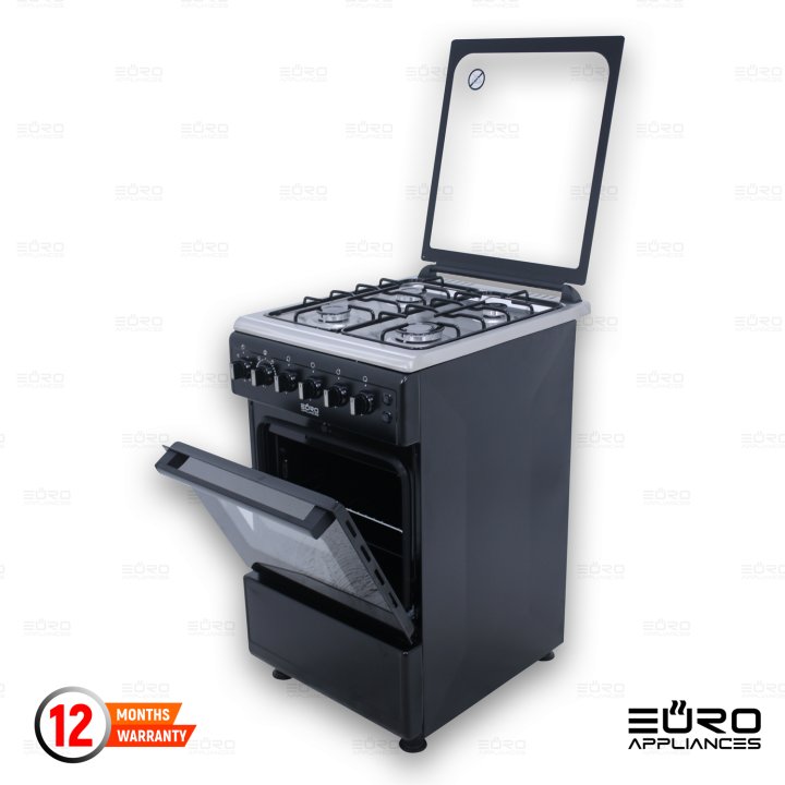 EURO APPLIANCES FREE STANDING GAS OVEN WITH 4 GAS BURNER 50L