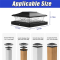 Solar Post Cap Lights Outdoor Deck Fence Post Light for 5.5x5.5 3.5x3.5 Wooden Vinyl Posts Patio Garden Decor 2Pack. 