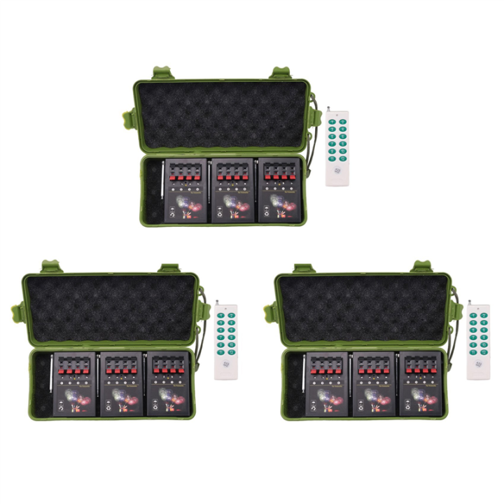 Kqueebee 3X Firing System Machine 12 Cue Channel Cold Pyro Pyrotechnic Display Fuse Cracker Firework Artifice Cake Shell