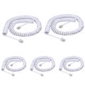 RJ9 Coiled Telephone Wire 6FT Curved Telephone Landline Phone Handset Handle Line Cable 4P4C 6Ft/1.85m. 