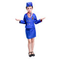 Captain Role Play Stewardess Pilot Costume Boy Girl Cosplay Children's Day Halloween Costume for Kids Fancy Aircraft Clothing. 