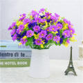 Cute Artificial Flowers Lifelike Silk Decorative Flower Silk Daisies 28 Heads One Bouquet 7 Branch for Floral Arrangement DIY Flowers Table Decor Home Decor Wedding Decoration DIY Crafters Room Accent. 