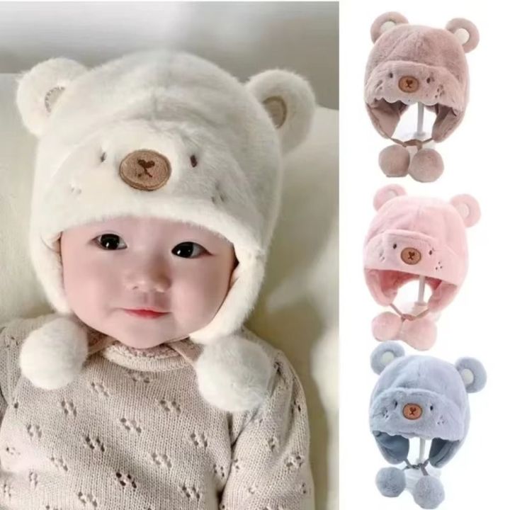 Lovely%20Winter%20Baby%20Bear%20Hats%20Soft%20Outdoor%20Newborn%20Bonnet%20Hats%20Ear%20Protection%20Fleece%20Wool%20Boys%20Girls%20Beanie%20Cap%20Kids%20-%20Image%206