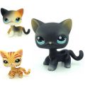 Rare Mini Pet Shop Toy Short Hair Original Lps Toy Stands Blue Eyes Kitten Old Figures Collection. 