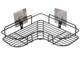 Kitchen & Bathroom corner rack Shelves Adjustable Shower Corner Shelf for Kitchen & Bathroom Accessories - Without Drilling - Bathroom Storage (Black) Rack. 
