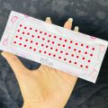 ESH RED color Simple Plain small Round Pottu Forehead, Kumkum Self-Adhesive Sticker Bindi card For Women. 