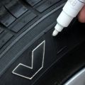 Car Tyre Wheel Metal Paint Waterproof Permanent Tire Marker Pen - White. 