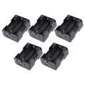 5X Double Side Spring 6 X 1.5 V AA Battery Holder Case Box Black. 