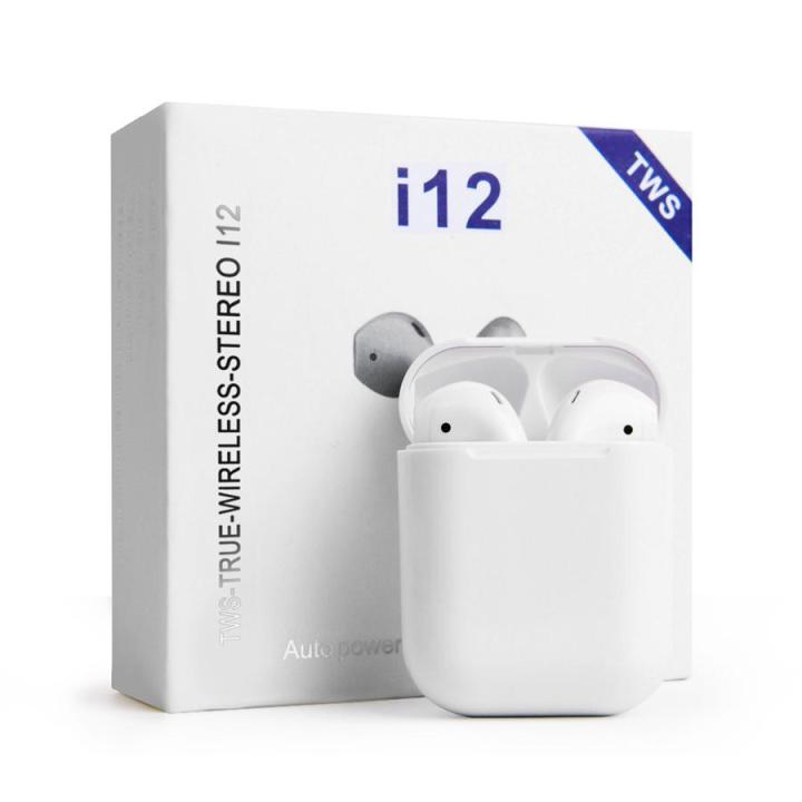 i12 TWS with Bluetooth Headset Earphone Sport and Touch Control