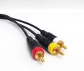 1.5m 3 RCA to RCA Audio Video Cable Male To Male 3RCA To 3RCA Audio Video AV Cable Cord Wire DZL Premium Quality. 