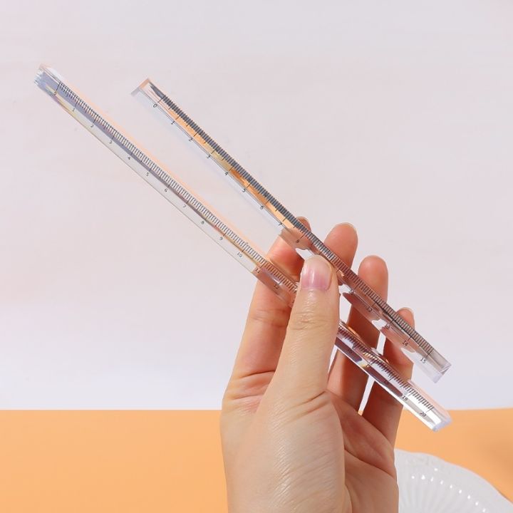 15cm/20cm%20Simple%20Transparent%20Triangular%20Straight%20Ruler%20Student%20Stationery%20Creative%20Stereoscopic%20Drawing%20Measurement%20Exam%20Plastic%20Scale%20-%20Image%205