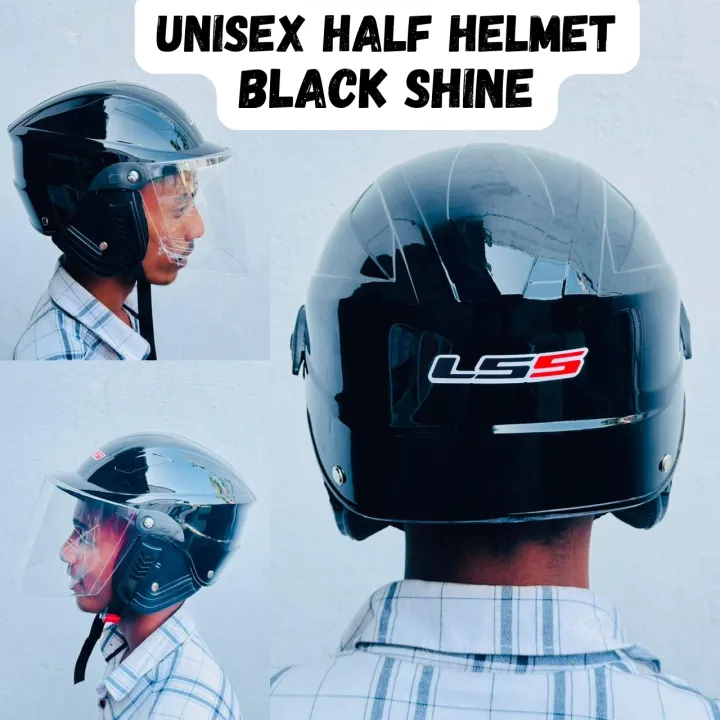LS5%20Unisex%20Bike%20Half%20Helmet%20Black,%20Blue,%20Red%20Cama%20Matt%20and%20Shine%20for%20Boys%20and%20Girls%20with%20Clear%20Visor%20CM%2055-56%20in%20Inches%2021-22%20-%20Image%203