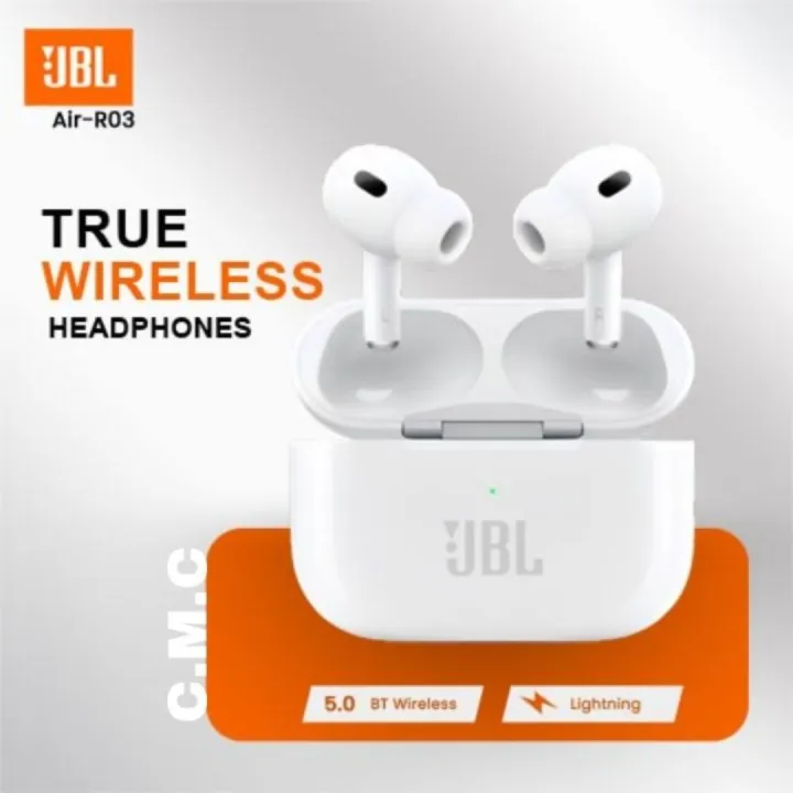 JBL Air R03 True Wireless Stereo Earphones with Crystal Clear Sound, Dual Microphone Technology, and Secure In-Ear Fit for Sports and Workouts