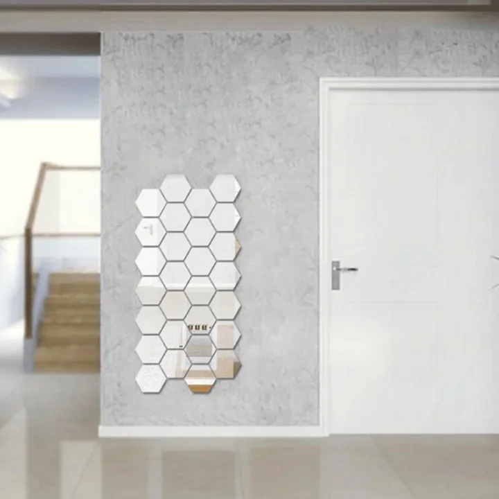 12Pcs%20Mirror%20Hexagon%20Removable%20Acrylic%20Wall%20Stickers%20Art%20DIY%20Home%20Decor%20Decals%20-%20Image%203