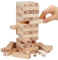 Jenga High Quality 54 Pcs Mini Wooden Block Jenga Stacking Games Building Blocks. 