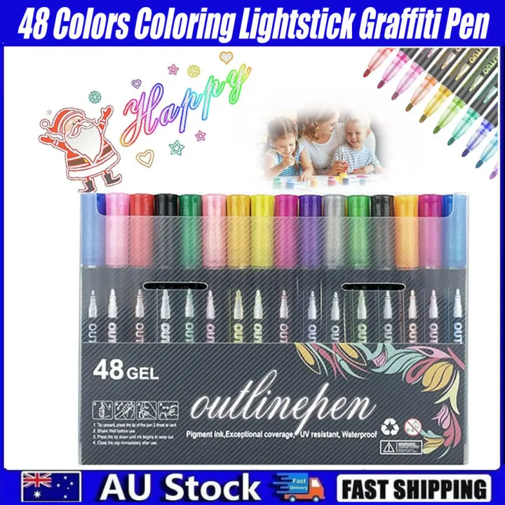 Self-Outline%20Graffiti%20Pen%20Lightstick%20Glitter%20Coloring%20Outline%20Markers%20Metallic%20Double%20Line%20Metallic%20Markers%20for%20Art%20Art%20-%20Image%204
