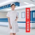 Nurses' Uniform Women's Summer Short Sleeve White Lab Coat Medical Beauty Salon Long Customized Thin Kindergarten Overalls. 