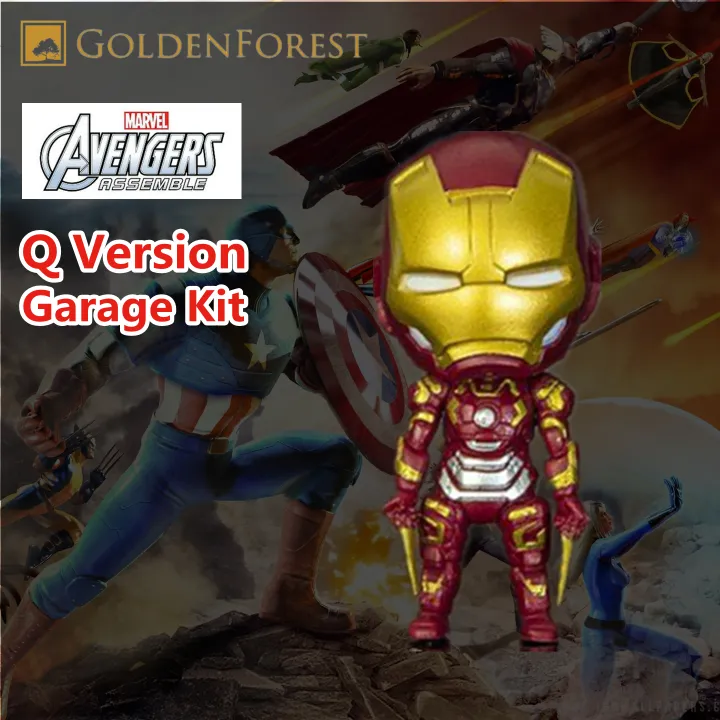 Captain America The Avengers 6Pcs Marvel Doll Superman Batman Iron Man Spiderman Boys toys Mini Doll Set
