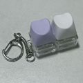 New 2Keys Keycap Pinch Toy Finger Keyboard DIY Fidget Keychain Mechanical Relief Stress Button Keycap. 