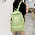 4 Pcs Women Girls Backpack Fashion Book Bags with Cute Plush Pendant, Back To School Supplies. 