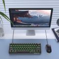 DIERYA 61 Keys Wired Mechanical Gamer Keyboard 60% Mini Mechanical Gaming Keyboard for Office computer PC gaming accessories. 