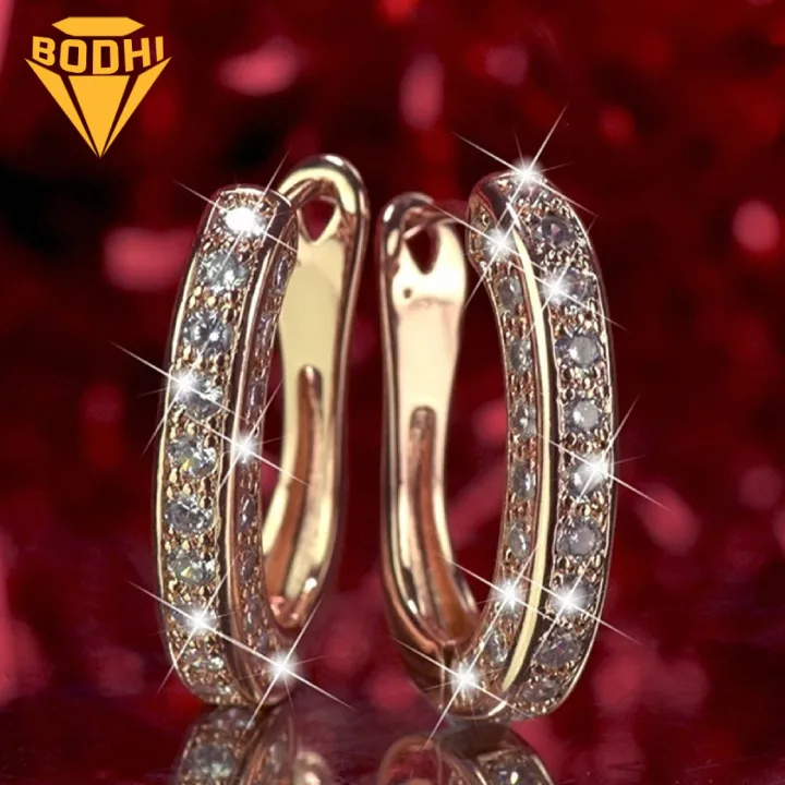 1%20Pair%20Earrings%20Charm%20Attractive%20Ring%20Shape%20Dainty%20Huggie%20Earrings%20for%20Women%20-%20Image%204