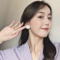 1Pair Personality Romantic White Flower Stud Earrings Temperament Sweet Simple Statement Earring Aesthetic Jewelry Luxury Gift. 