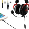 Braided Replacement Cable Extension Cord With Volume Control Mic Mute For Kingston HyperX Cloud Alpha Mix Gaming Headsets. 