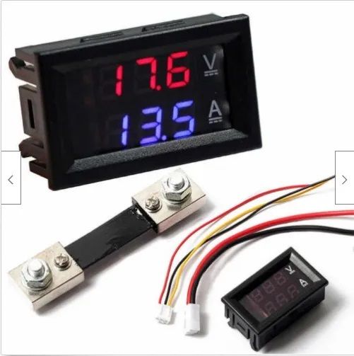 50A Digital DC Voltmeter Voltage meter Ammeter Amp meter with 50A Shunt for Solar or DIY DC Energy meter Amp+Volt