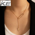 Simple Necklace Jewelry Ladies OL Geometric Pendant Buckle Single Necklace for girls for women low price. 